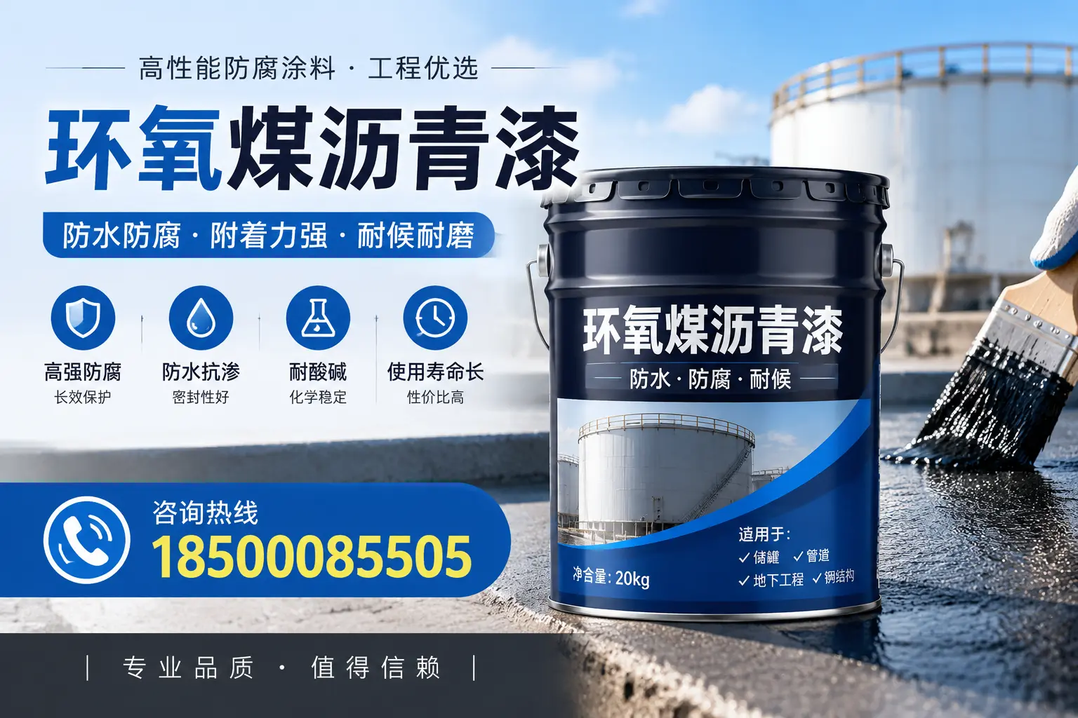 环氧煤沥青漆的配方组成，影响性能的关键因素